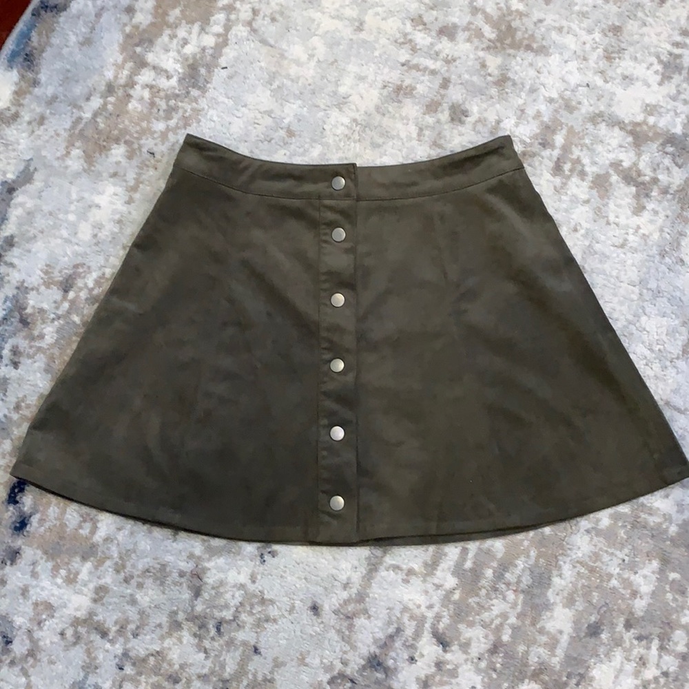 faux suede skirt